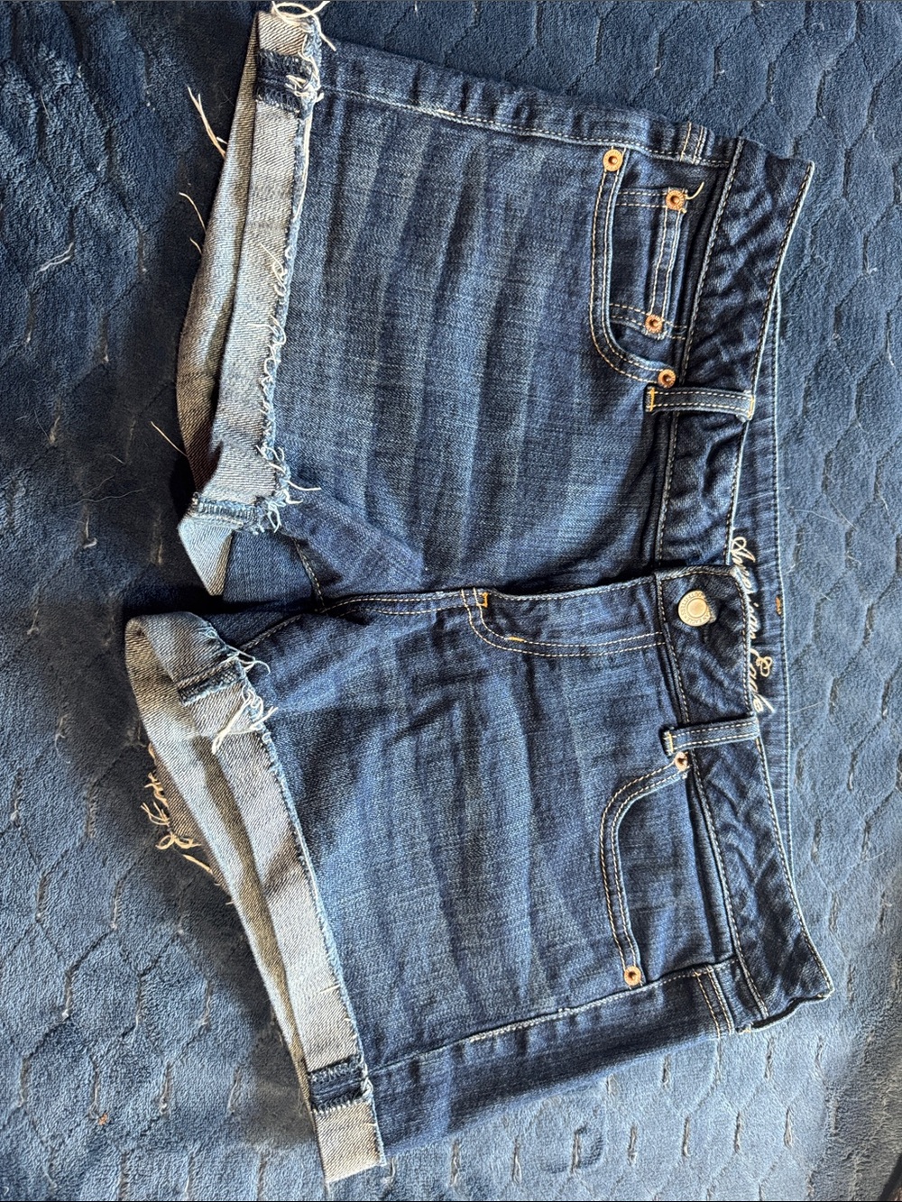 American Eagle Outfitters Dark Blue Denim Jean Shorts